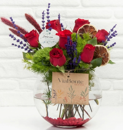 viabonte-burnt orange rose-189tl Çiçeği & Ürünü ViaBonte-Rosebud Romance-189TL 
