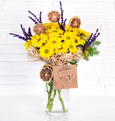 sarı papatyalar Çiçek buketim Çiçeği & Ürünü ViaBonte-Lovers on the Sun 
