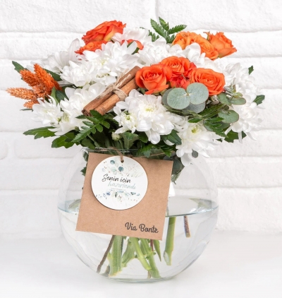 wrap serisi 2 dal beyaz orkide-299tl Çiçeği & Ürünü ViaBonte-Sweet Sparkle Bouquet 