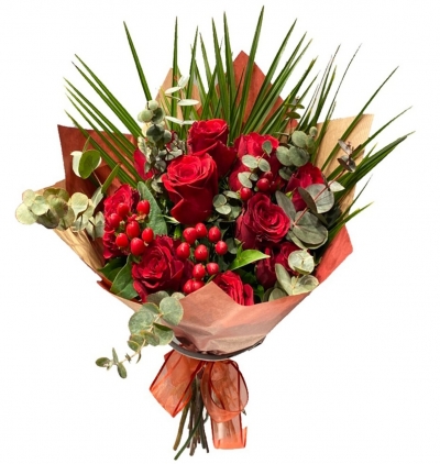turuncu güller Çiçek buketi-239tl Çiçeği & Ürünü Rose Kırmızı (Gül) 10'lu Buketi 