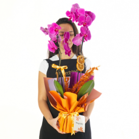  afşin çiçek sepeti Vibrant Purple Orchid (Mor Orkide)