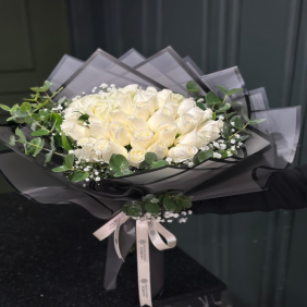  afşin çiçek sepeti Beyaz Gül Nişan Buketi