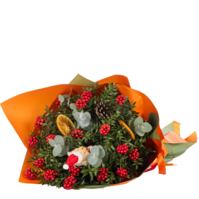  afşin çiçek sepeti Christmas Aroma Kokina Buketi