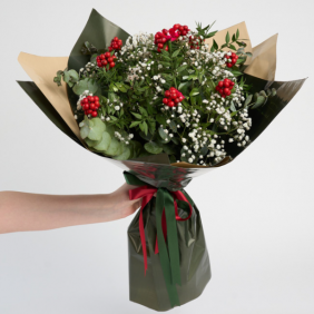  afşin çiçekçilik Kokina Buketi Yılbaşı Çiçeği ve Cipsolar
