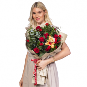  afşin çiçekçiler 7 Güllü Kokina Buketi Love